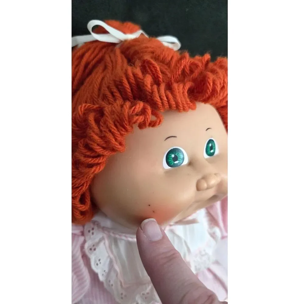 1985 VTG Cabbage Patch Kids CPK Doll Red Hair Green Eyes Dimple Mold #1 Coleco P